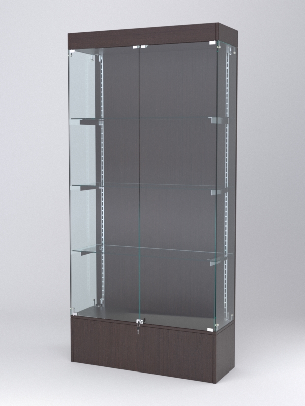 Витрина АСТЕРИЯ №17 (с дверками, задняя стенка - ДСП), Дуб Венге
