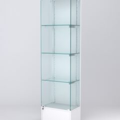 Витрина АСТЕРИЯ №18 (с дверкой, задняя стенка - ДСП), Белый