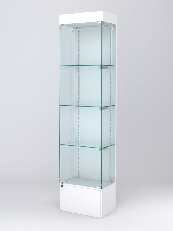 Витрина АСТЕРИЯ №18 (с дверкой, задняя стенка - ДСП), Белый