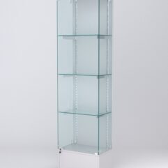 Витрина АСТЕРИЯ №18 (с дверкой, задняя стенка - ДСП), Серый