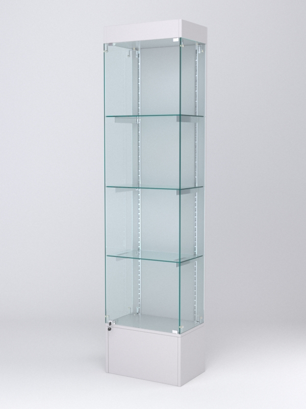 Витрина АСТЕРИЯ №18 (с дверкой, задняя стенка - ДСП), Серый