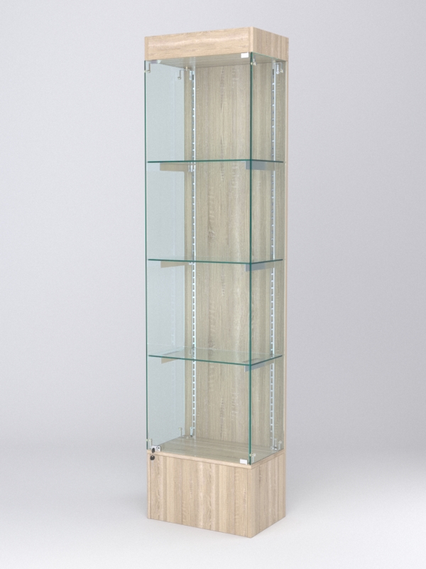 Витрина АСТЕРИЯ №18 (с дверкой, задняя стенка - ДСП), Дуб Сонома