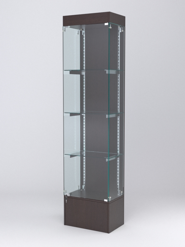 Витрина АСТЕРИЯ №18 (с дверкой, задняя стенка - ДСП), Дуб Венге