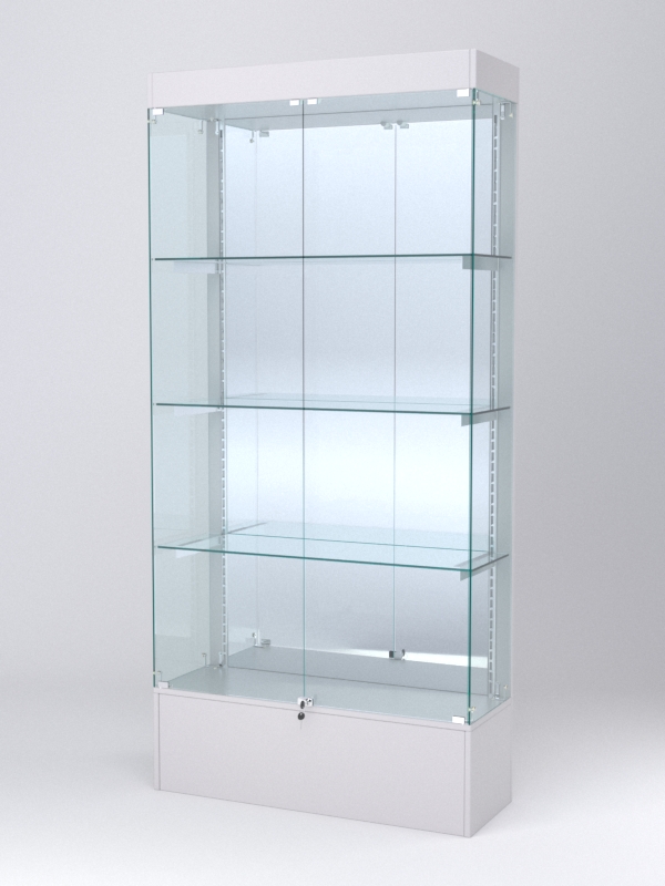 Витрина АСТЕРИЯ №19 (с дверками, задняя стенка - зеркало), Серый