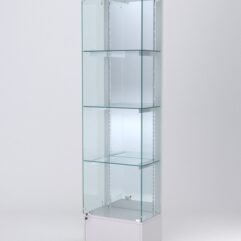 Витрина АСТЕРИЯ №20 (с дверкой, задняя стенка - зеркало), Серый