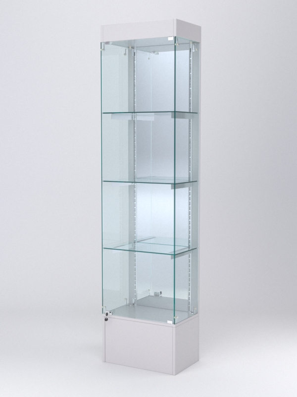 Витрина АСТЕРИЯ №20 (с дверкой, задняя стенка - зеркало), Серый