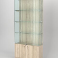 Витрина АСТЕРИЯ №21 (с дверками, задняя стенка - ДСП), Дуб Сонома