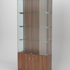 Витрина АСТЕРИЯ №21 (с дверками, задняя стенка - ДСП), Орех