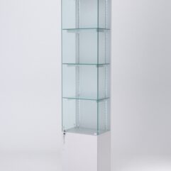 Витрина АСТЕРИЯ №22 (с дверкой, задняя стенка - ДСП), Серый