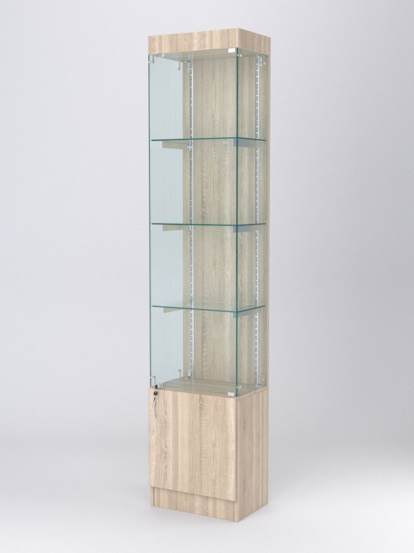 Витрина АСТЕРИЯ №22 (с дверкой, задняя стенка - ДСП), Дуб Сонома