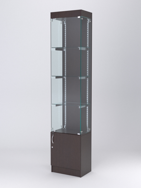 Витрина АСТЕРИЯ №22 (с дверкой, задняя стенка - ДСП), Дуб Венге