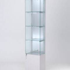 Витрина АСТЕРИЯ №24 (с дверкой, задняя стенка - зеркало), Серый