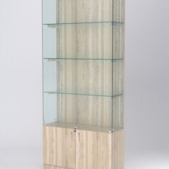 Витрина АСТЕРИЯ №25 (с дверками, задняя стенка - ДСП), Дуб Сонома