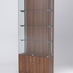 Витрина АСТЕРИЯ №25 (с дверками, задняя стенка - ДСП), Орех