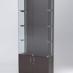 Витрина АСТЕРИЯ №25 (с дверками, задняя стенка - ДСП), Дуб Венге