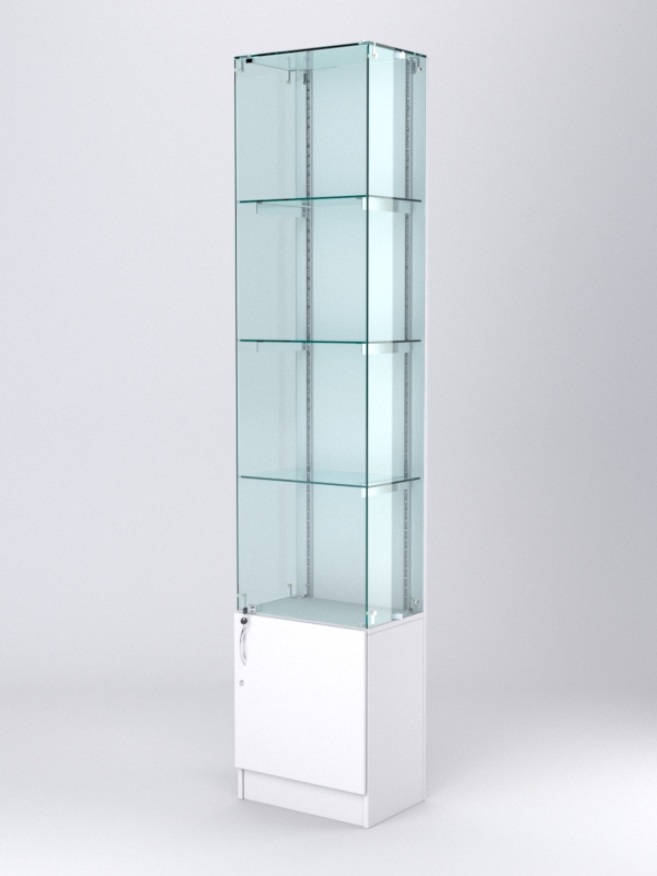 Витрина АСТЕРИЯ №26 (с дверкой, задняя стенка - ДСП), Белый