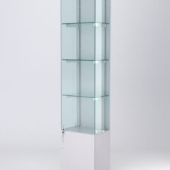 Витрина АСТЕРИЯ №26 (с дверкой, задняя стенка - ДСП), Серый