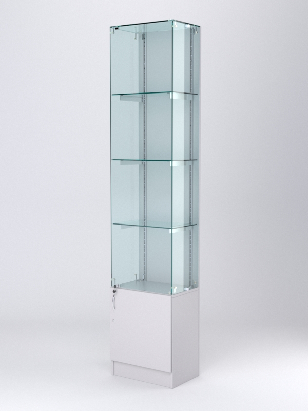 Витрина АСТЕРИЯ №26 (с дверкой, задняя стенка - ДСП), Серый