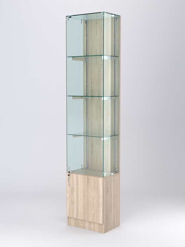 Витрина АСТЕРИЯ №26 (с дверкой, задняя стенка - ДСП), Дуб Сонома