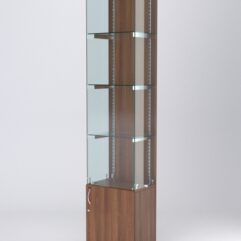 Витрина АСТЕРИЯ №26 (с дверкой, задняя стенка - ДСП), Орех