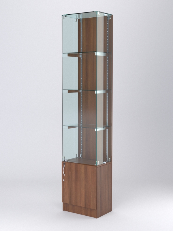 Витрина АСТЕРИЯ №26 (с дверкой, задняя стенка - ДСП), Орех