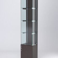 Витрина АСТЕРИЯ №26 (с дверкой, задняя стенка - ДСП), Дуб Венге