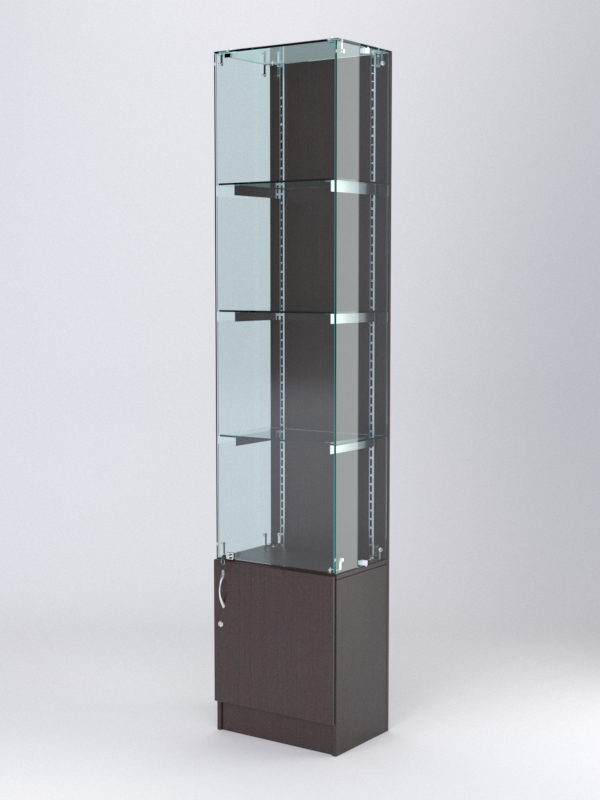 Витрина АСТЕРИЯ №26 (с дверкой, задняя стенка - ДСП), Дуб Венге