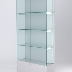 Витрина АСТЕРИЯ №29 (с дверками, задняя стенка - ДСП), Серый