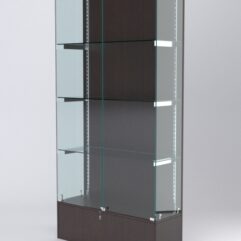 Витрина АСТЕРИЯ №29 (с дверками, задняя стенка - ДСП), Дуб Венге