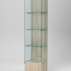 Витрина АСТЕРИЯ №30 (с дверкой, задняя стенка - ДСП), Дуб Сонома