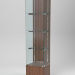 Витрина АСТЕРИЯ №30 (с дверкой, задняя стенка - ДСП), Орех