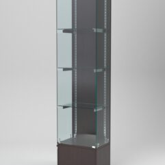 Витрина АСТЕРИЯ №30 (с дверкой, задняя стенка - ДСП), Дуб Венге