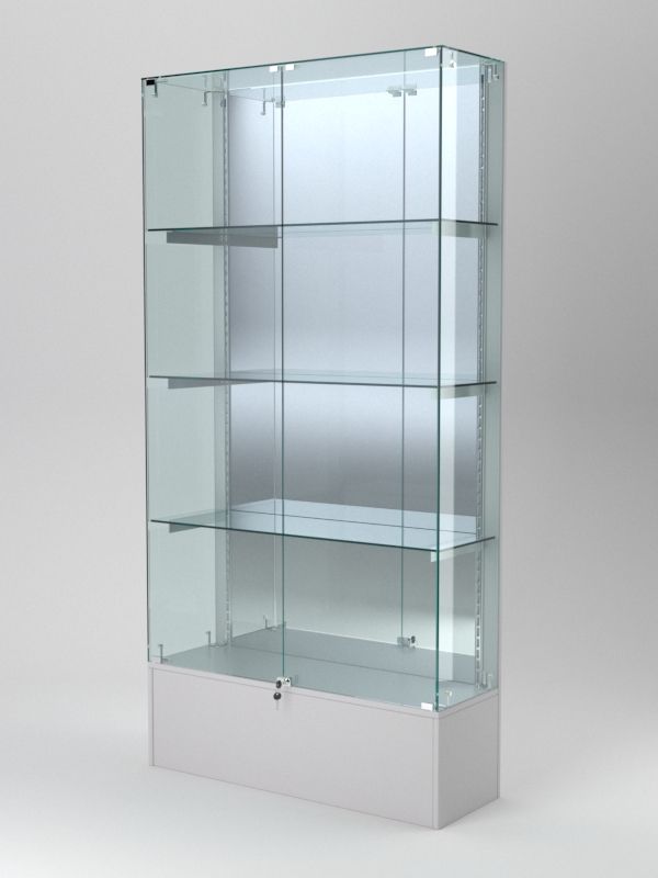 Витрина АСТЕРИЯ №31 (с дверками, задняя стенка - зеркало), Серый