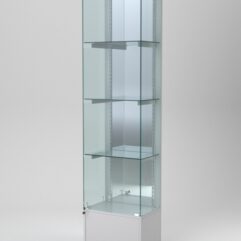 Витрина АСТЕРИЯ №32 (с дверкой, задняя стенка - зеркало), Серый