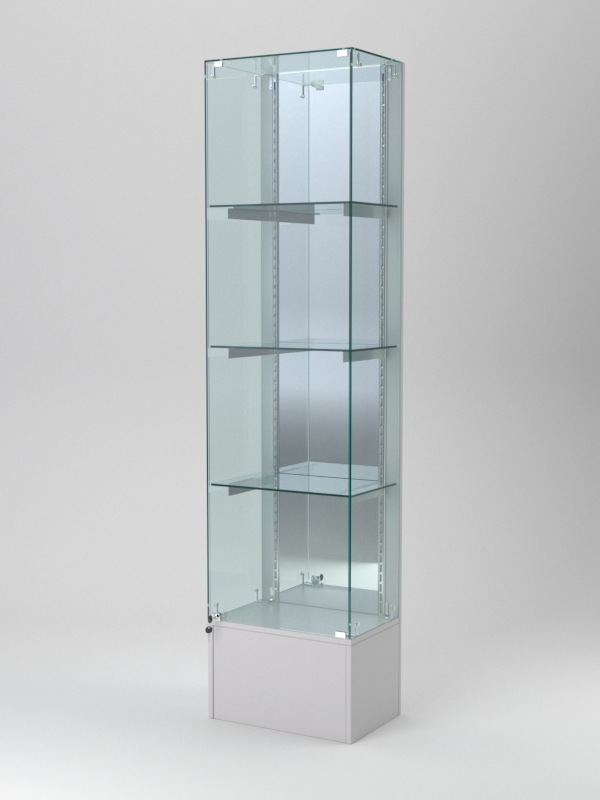 Витрина АСТЕРИЯ №32 (с дверкой, задняя стенка - зеркало), Серый