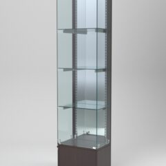 Витрина АСТЕРИЯ №32 (с дверкой, задняя стенка - зеркало), Дуб Венге