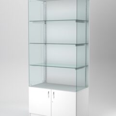 Витрина АСТЕРИЯ №101 (без дверок, задняя стенка - ДСП), Белый