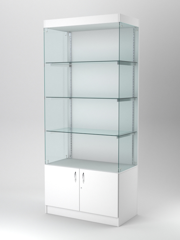 Витрина АСТЕРИЯ №101 (без дверок, задняя стенка - ДСП), Белый