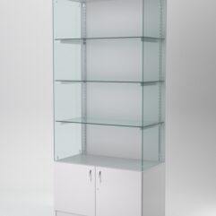 Витрина АСТЕРИЯ №101 (без дверок, задняя стенка - ДСП), Серый