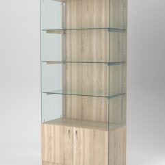 Витрина АСТЕРИЯ №101 (без дверок, задняя стенка - ДСП), Дуб Сонома