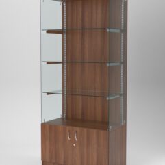 Витрина АСТЕРИЯ №101 (без дверок, задняя стенка - ДСП), Орех