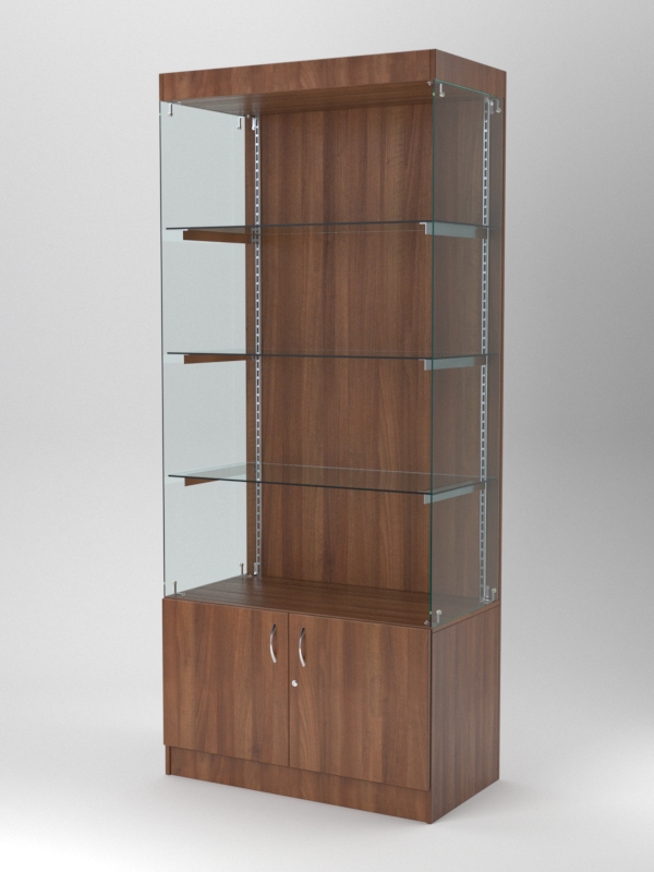 Витрина АСТЕРИЯ №101 (без дверок, задняя стенка - ДСП), Орех