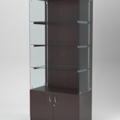 Витрина АСТЕРИЯ №101 (без дверок, задняя стенка - ДСП), Дуб Венге