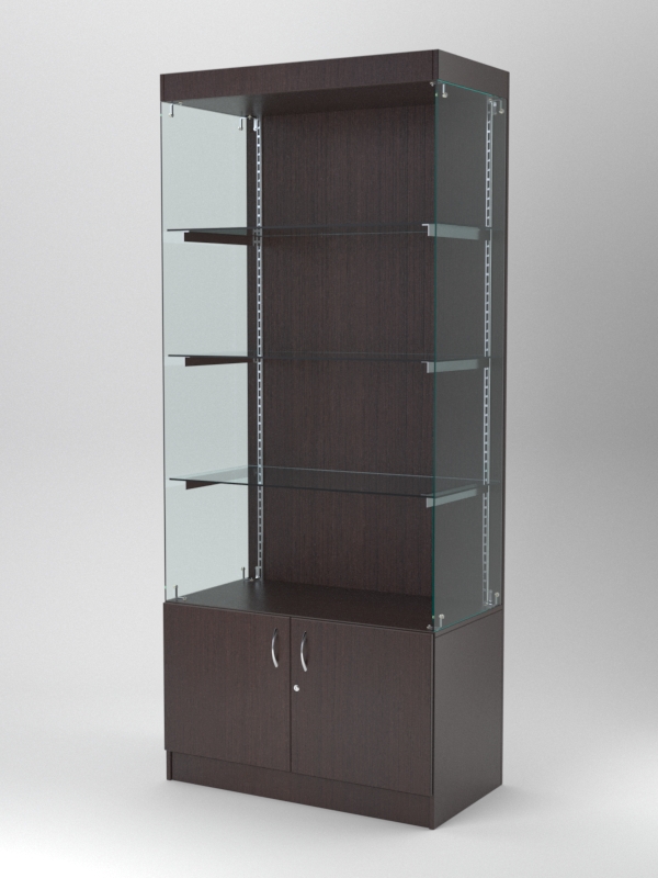 Витрина АСТЕРИЯ №101 (без дверок, задняя стенка - ДСП), Дуб Венге