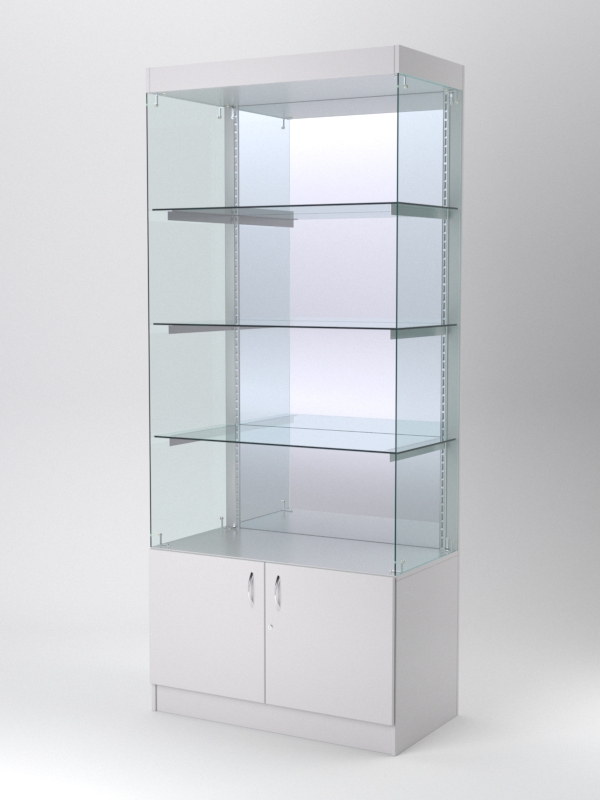 Витрина АСТЕРИЯ №103 (без дверок, задняя стенка - зеркало), Серый