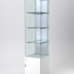 Витрина АСТЕРИЯ №104 (без дверки, задняя стенка - зеркало), Белый