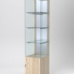 Витрина АСТЕРИЯ №104 (без дверки, задняя стенка - зеркало), Дуб Сонома