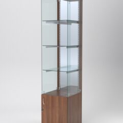 Витрина АСТЕРИЯ №104 (без дверки, задняя стенка - зеркало), Орех