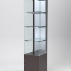 Витрина АСТЕРИЯ №104 (без дверки, задняя стенка - зеркало), Дуб Венге