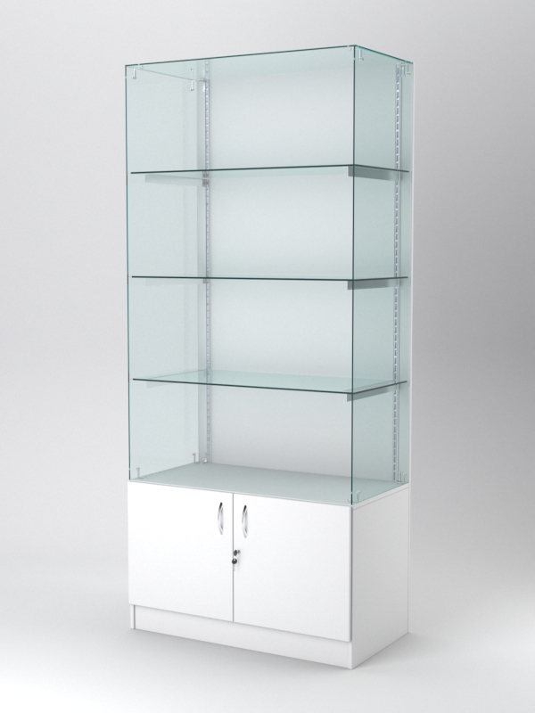 Витрина АСТЕРИЯ №105 (без дверок, задняя стенка - ДСП), Белый